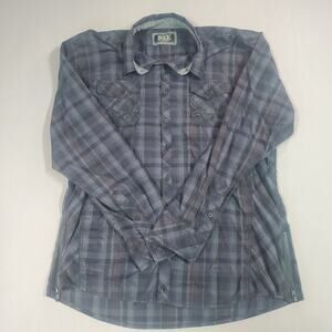 Buckle Black Athletic Fit Button Up Plaid Shirt Men's Size XXL